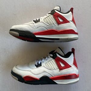 NIKE AIR JORDAN 4 Retro OG Red Cement BQ7669-161 Kid’s Size 12C